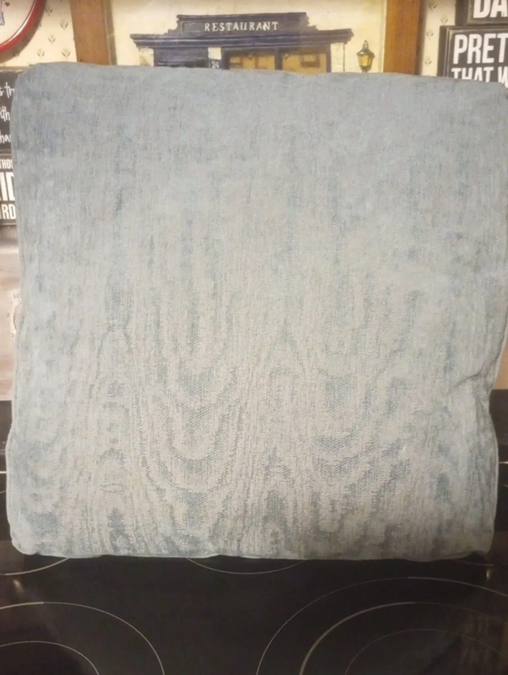 Set of 2 Square 18 Inch Blue Toss Pillows for Couch, Loveseat or Chair